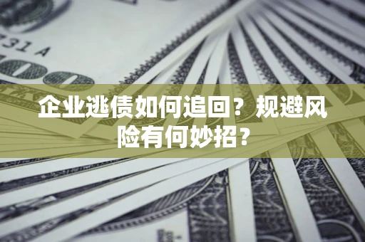 武汉企业逃债如何追回？规避风险有何妙招？