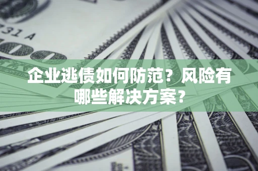 武汉企业逃债如何防范？风险有哪些解决方案？