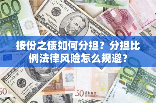 武汉按份之债如何分担？分担比例法律风险怎么规避？