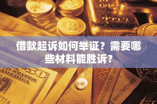 武汉借款起诉如何举证？需要哪些材料能胜诉？
