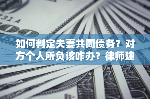 武汉如何判定夫妻共同债务？对方个人所负该咋办？律师建议