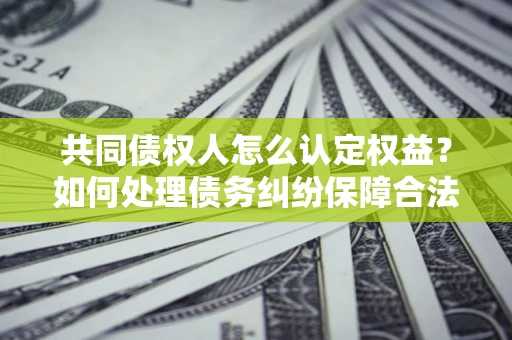 武汉共同债权人怎么认定权益？如何处理债务纠纷保障合法权益？