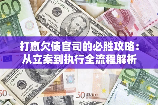 武汉打赢欠债官司的必胜攻略：从立案到执行全流程解析