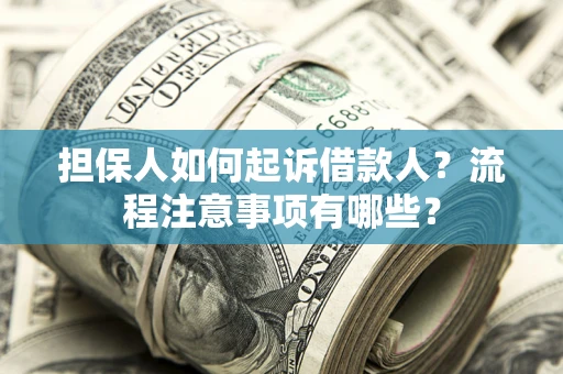 武汉担保人如何起诉借款人？流程注意事项有哪些？